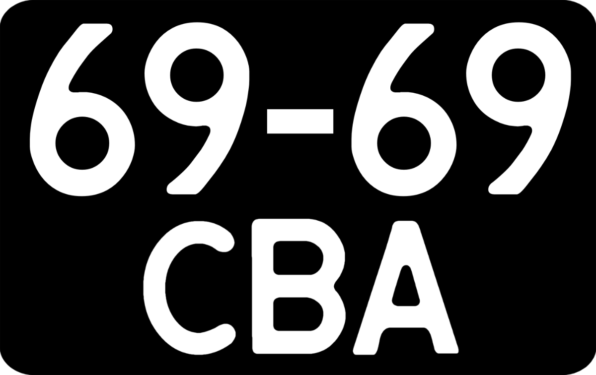 Номери на мотоцикл та задній авто номер 1958-1977р